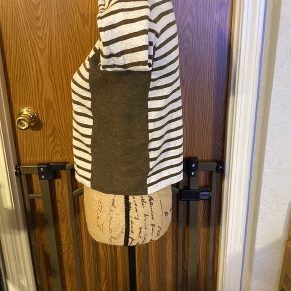 Madewell Striped Boat Neck Sweater XS | Shoulder Zip | Boxy Cotton Wool Knit - Picture 4 of 12